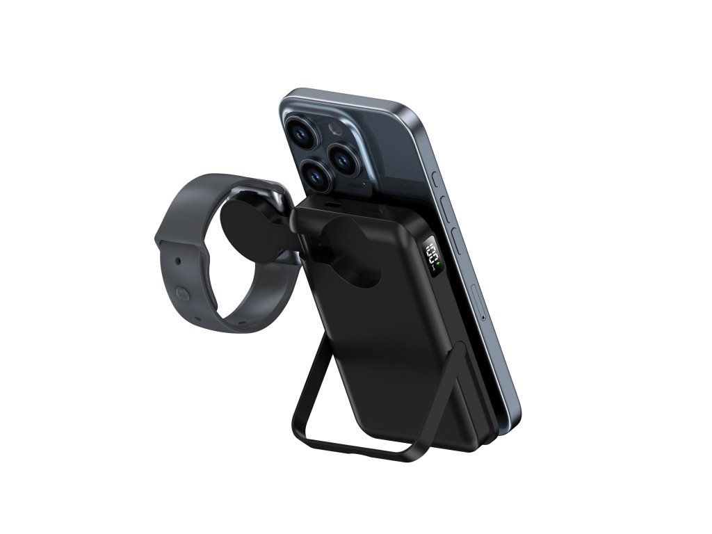 Powerbank 10000 mAh 1xUSB + kabel Type-C - czarna