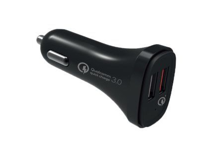 Car Charger 2x USB 30W - black