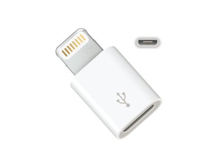 Adapter Micro USB x Lightning - biały