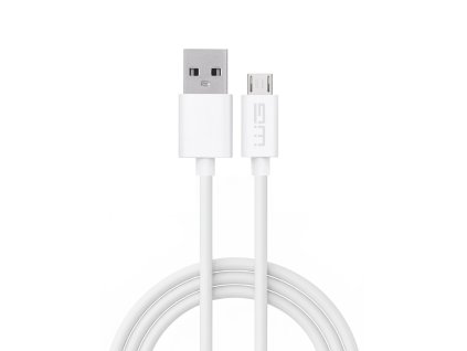 Kabel do transmisji danych USB-A x Micro USB 2m 2.1A - biały