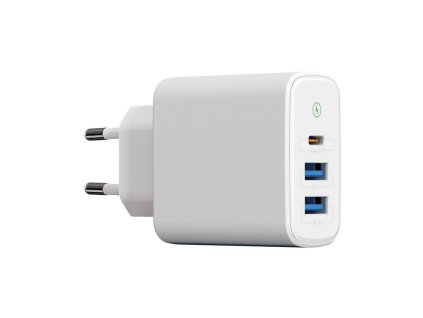 Síťová nabíječka 3x USB 20W - bílá