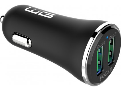 Ładowarka samochodowa FAST 2x USB 36W (2x QC3.0) (Czarna)