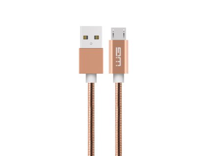 Datový kabel USB-A x Micro USB 1m - růžový