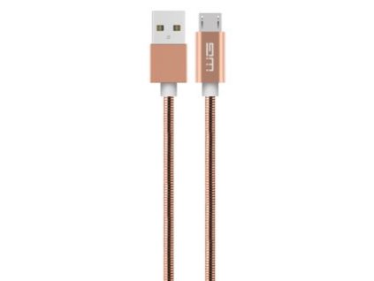 Datový kabel USB-A x Micro USB 1m - růžový