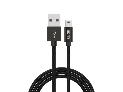 Datový kabel USB-A x USB Mini-B 3m 3A - černý