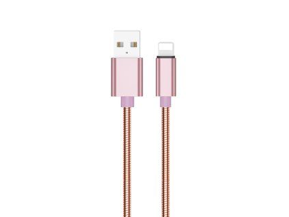 Data Cable USB-A to Lightning 1m 2.1A - pink