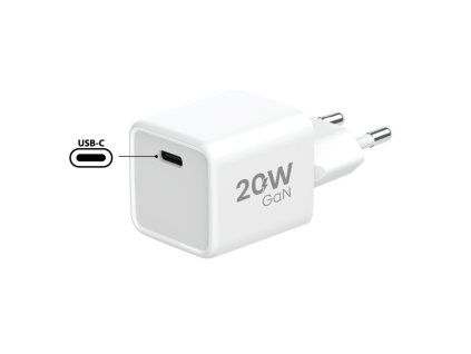 Wall Charger GaN 1x USB-C 20W - white