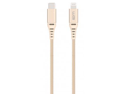 Datový kabel USB-C x Lightning 1m - zlatý