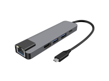 Type-C HUB/HDMI/RJ45/USB3.0/ (hliník)