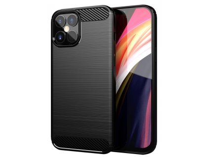 Pouzdro Carbon iPhone 12 Pro Max - černé