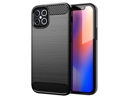 Pouzdro Carbon iPhone 12 Mini - černé
