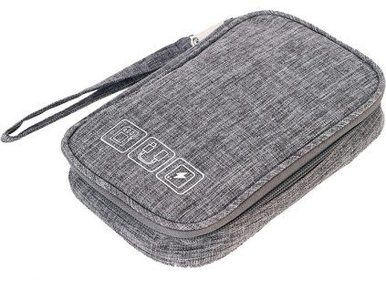 Electronics Travel Case 2 - 12.5x18.5x3.5cm - grey