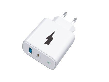 Wall Charger 2x USB 38W - white