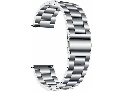 Kovový řemínek Universal 01/20mm - stříbrný
