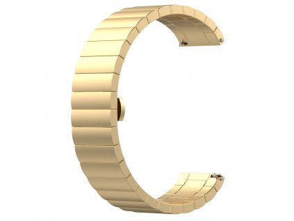 Nahradní řemínek kovový Universal 02/22mm (złoty)