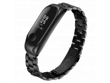 Náhradní řemínek kovový pro Xiaomi 5 - černý