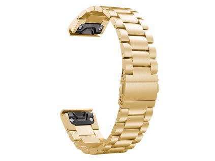 Náhradní řemínek kovový pro Garmin fenix 5s - zlatý