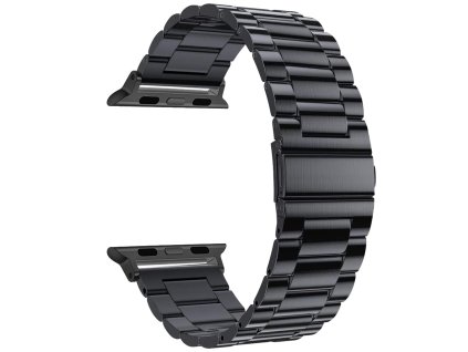 Náhradní řemínek kovový pletený iWatch+ adapter 42/44mm (Černý)