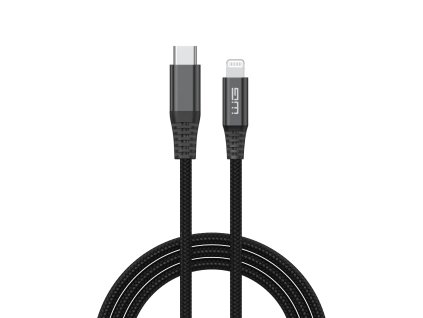 Datový kabel USB-C x Lightning MFI 0,2m 60W - černý