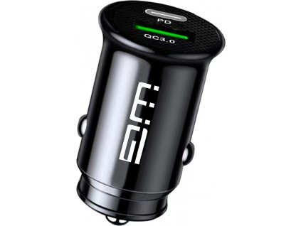 Autonabíječka mini 2xUSB 20W (PD 3.0 20W, QC 3.0 18W) (Černá)