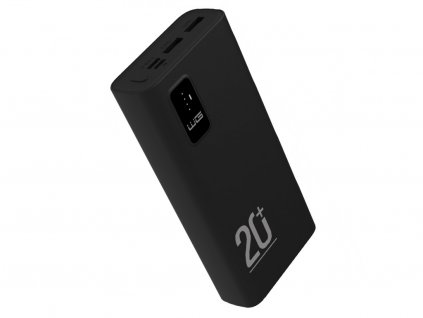 Powerbanka 20000 mAh 3xUSB/20W + kabel Type-C - černá