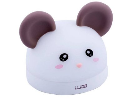 Stolní lampa Myška s budíkem - bílá