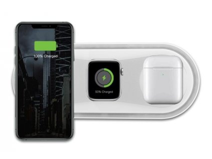 Ładowarka bezprzewodowa stolní 22,5W (Fast Wireless Charger) (Biała)