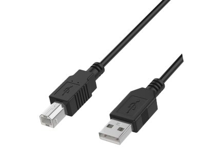 Datový kabel USB-A x USB-B 3m - černý