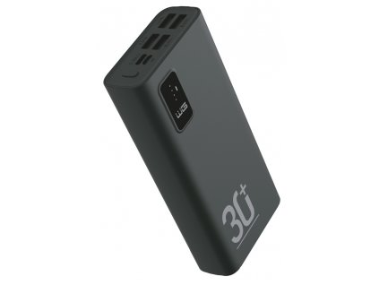 Powerbanka 30000 mAh 5xUBS/20W +kabel Type-C - černá