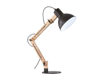 Stolní LED lampa Beauty and Wood - černá/dřevo