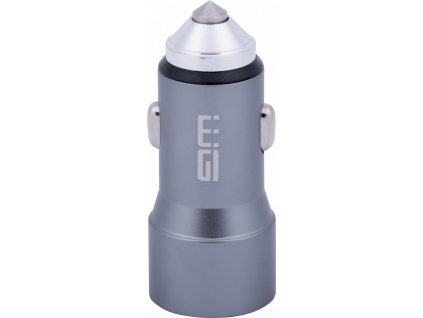 Ładowarka samochodowa 2xUSB 58W (USB-C PD 36W+USB-A 22W) (Srebrna)
