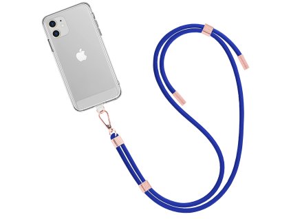 Crossbody lace strap - modrý