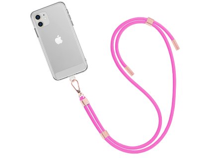 Crossbody lace strap - różowy