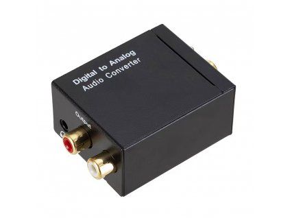 Digital to Analog Audio Converter SPDIF/RCA - black