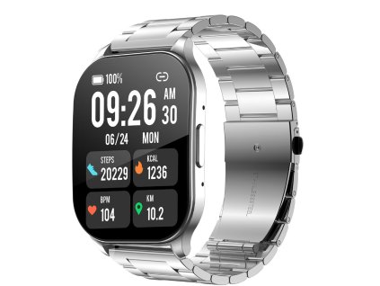 Inteligentny Zegarek SmartWatch WG AirFlexOne (Srebrny) + 2x pasek