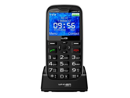 Telefon pro seniory WG20 C - černý