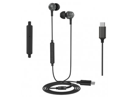 Słuchawki z końcówką Type-C - czarne