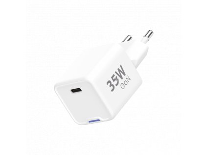 Síťová nabíječka GaN 1xUSB-C 35W - bílá