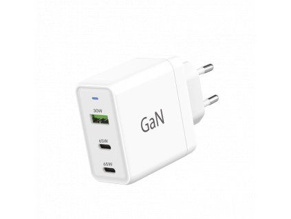 Wall Charger GaN 3x USB 65W - white