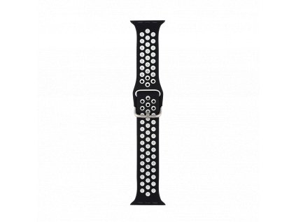 Náhradní silikonový řemínek pro Apple iWatch 42/44/45/46/49 mm - černo-šedý