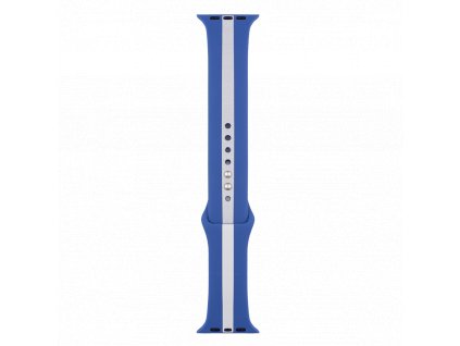 Náhradní silikonový řemínek iWatch 42/44/45/46/49 mm (Modro-bílý)