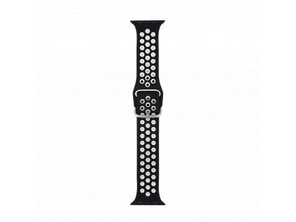 Silicone Strap for Apple iWatch 42/44/45/46/49mm - black/white