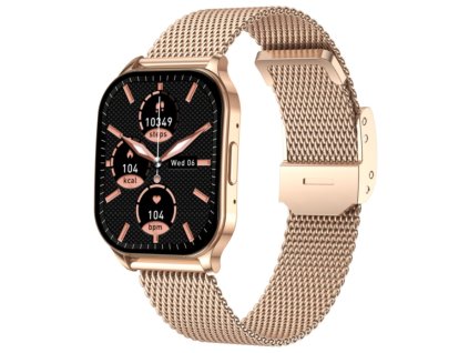 Inteligentny Zegarek SmartWatch WG AirFlexOne+ (Złoty) + 2x pasek