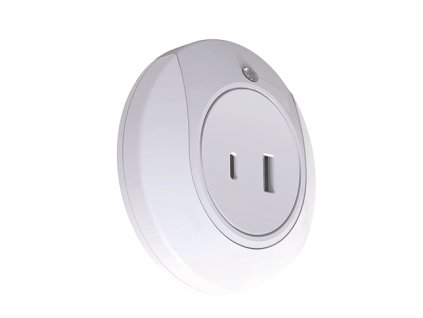 Led noční světlo WG do zásuvky + 2x  USB port (Bílá)