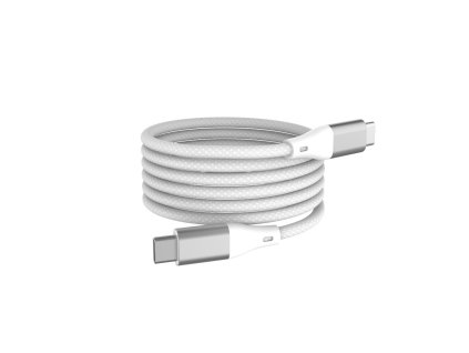 Datový kabel magnetický USB-C x USB-C 1m 60W - bílý