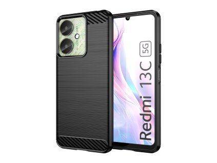 Carbon Case for Xiaomi Redmi 13C 4G/5G/Poco C65 4G - Black