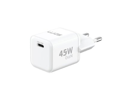 Ładowarka sieciowa GaN 1x USB-C 45W - biała