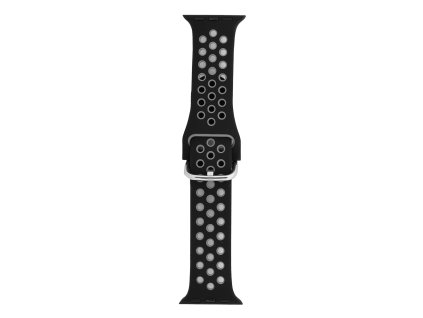 Náhradní silikonový řemínek pro Apple iWatch 38/40/41/42mm - černo-šedý