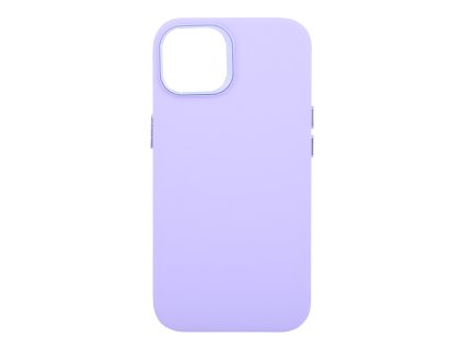Pouzdro Leather Frame s podporou MagSafe iPhone 15 - fialové
