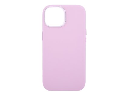 Pouzdro Leather Frame s podporou MagSafe iPhone 15 - růžové